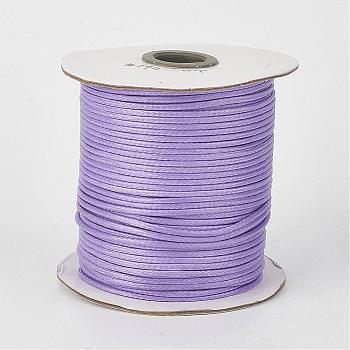 Eco-Friendly Korean Waxed Polyester Cord, Lilac, 2mm, about 90yards/roll(80m/roll)