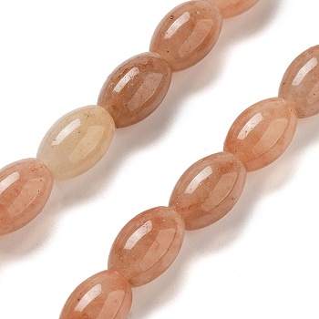 Natural Topaz Jade Beads Strands, Rice, 12x8mm, Hole: 1.2mm, about 33pcs/strand, 15.94''(40.5cm)