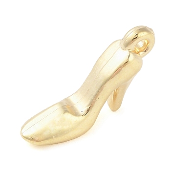 CCB Plastic Pendants, High-heeled Shoes, Golden, 13x16x5.5mm, Hole: 2mm