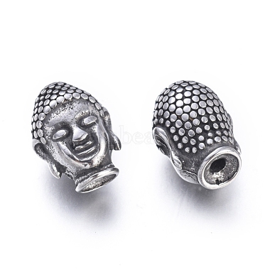 Perles style bouddhiste en 304 acier inoxydable(STAS-F243-16AS)-2