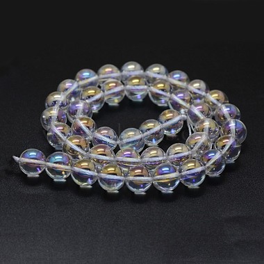 Chapelets de perles de cristal de quartz naturel électrolytique(G-K285-09-6mm-02)-2