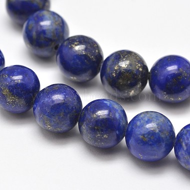 Chapelets de perles rondes en lapis-lazuli naturel(X-G-E262-01-10mm)-2