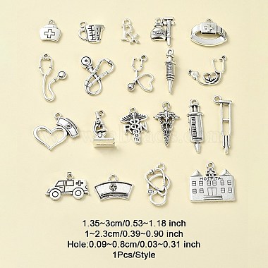 20pcs 20 pendentifs en alliage de zinc de style tibétain(TIBEP-YW0001-72)-4