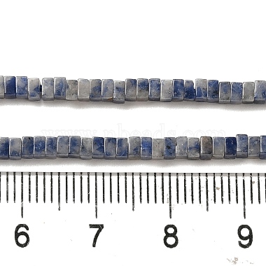 natürliche blaue Fleck Jaspis Perlen Stränge(G-N342-82)-5