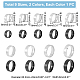18Pcs 18 Style 201 Stainless Steel Plain Band Ring for Women(RJEW-UN0002-49)-3