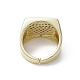 Rack Plating Brass Micro Pave Cubic Zirconia Open Cuff Rings(RJEW-K257-35G)-3