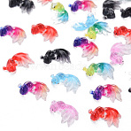 Translucent Resin Cabochons, Two Tone, Fish, Mixed Color, 10.5x7.5x3mm(X-CRES-Q216-005)