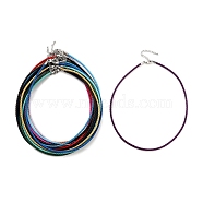 Braided Round Imitation Leather Bracelets Making, with Stainless Steel Color Tone Stainless Steel Lobster Claw Clasps, Mixed Color, 17-1/8 inch(43.6cm)(BJEW-H610-01P)