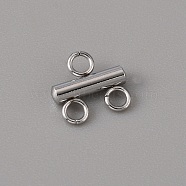 304 Stainless Steel Chandelier Component Links, 3 Loop Connector, Stainless Steel Color, 9x10x2.5mm, Hole: 2mm(STAS-WH0043-06A-P)