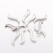 Alloy Spacer Bars, Cadmium Free & Lead Free, Antique Silver, 18x5.5x2mm, Hole, 1mm(X-PALLOY-A13282-AS-RS)