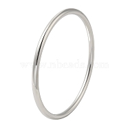 304 Stainless Steel Simple Roung Ring Bangles for Women, Stainless Steel Color, Inner Diameter: 2-1/2 inch(6.5cm), 4mm(BJEW-F461-01G-P)