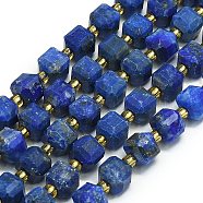 Natural Lapis Lazuli Beads Strands, Faceted, Cube, 6.5~7.5x6.5~7.5x6.5~7.5mm, Hole: 1.2mm, about 43~44pcs/strand, 15.35''~15.55''(39~39.5cm)(G-I376-D18-01)