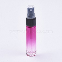 10ml Glass Gradient Color Spray Bottle, with PP Plastic Caps, DeepPink, 9.6x2cm, Capacity: 10ml(0.34 fl. oz)(X-MRMJ-WH0011-C08-10ml)