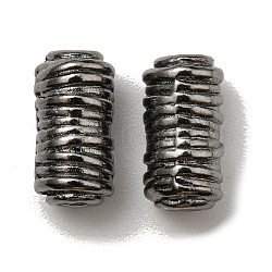 Tibetan Style Alloy Beads, Lead Free & Cadmium Free, Gunmetal Color, 6mm wide, 11mm long, hole: 2.5mm(K08D8051)