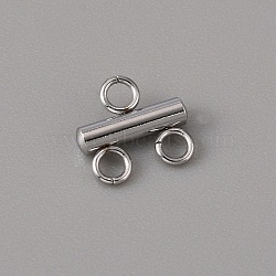 304 Stainless Steel Chandelier Component Links, 3 Loop Connector, Stainless Steel Color, 9x10x2.5mm, Hole: 2mm(STAS-WH0043-06A-P)