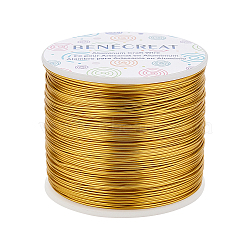 Matte Round Aluminum Wire, Gold, 17 Gauge, 1.2mm, 116m/roll(AW-BC0003-30E-1.2mm)