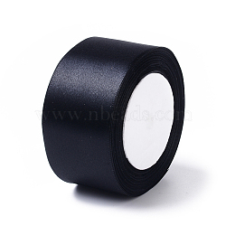 Garment Accessories 2 inch(50mm) Satin Ribbon, Black, 25yards/roll(22.86m/roll)(X-RC50MMY-039)