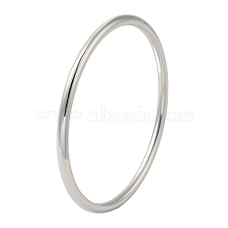 Non-Tarnish 304 Stainless Steel Simple Roung Ring Bangles for Women, Stainless Steel Color, Inner Diameter: 2-1/2 inch(6.5cm), 4mm(BJEW-F461-01G-P)