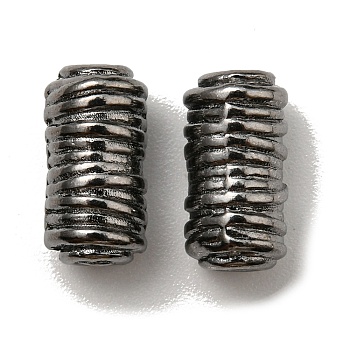 Tibetan Style Alloy Beads, Lead Free & Cadmium Free, Gunmetal Color, 6mm wide, 11mm long, hole: 2.5mm