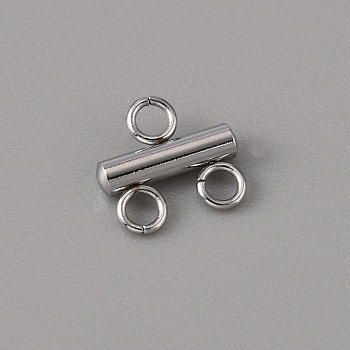 304 Stainless Steel Chandelier Component Links, 3 Loop Connector, Stainless Steel Color, 9x10x2.5mm, Hole: 2mm