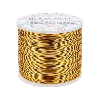 Matte Round Aluminum Wire, Gold, 17 Gauge, 1.2mm, 116m/roll