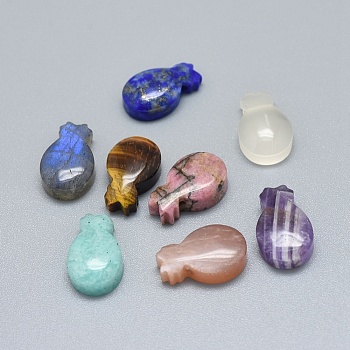 Natural & Synthetic Mixed Stone Pendants, Pineapple, 15.5x9.5x4.5mm, Hole: 1.2mm