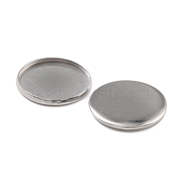 316 Surgical Stainless Steel Cabochon Tray Settings(STAS-I187-06H-P)-3