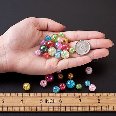 Perles en acrylique transparentes craquelées(CACR-TA0001-03)-7