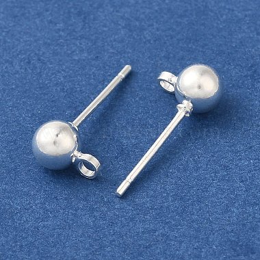 trouver des boucles d'oreilles à clous en laiton(KK-K383-03B-S)-2