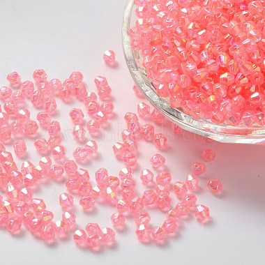 Pink Bicone Acrylic Beads