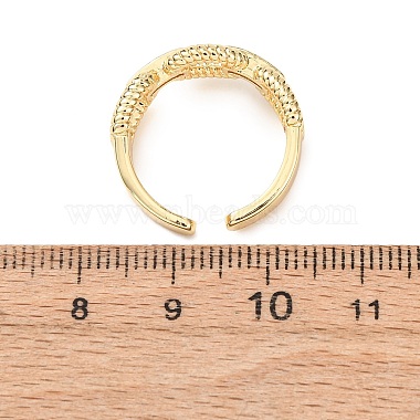Brass Micro Pave Cubic Zirconia Cuff Open Rings(RJEW-F204-01G)-4