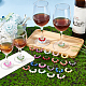 24 pcs 12 breloques rondes en verre à vin en perles d'imitation acrylique de couleur(AJEW-AB00058)-5