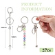 2 porte-clés en perles en laiton pour la fabrication de bijoux artisanaux(KEYC-CJ0001-04)-2