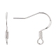 925 Sterling Silver Flat Coil Earwire(X-STER-S002-53)-2