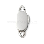 316 Surgical Stainless Steel Bayonet Clasps, Stainless Steel Color, 25x9.5x4mm, Hole: 2x3.5mm(STAS-H234-07P-05)