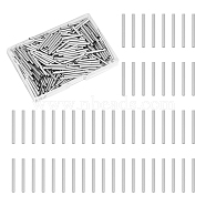 300Pcs 304 Stainless Steel Tube Beads, Stainless Steel Color, 25x2.5mm, Hole: 2mm(STAS-UN0056-59)