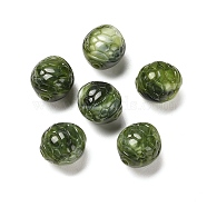 Two-tone Opaque Acrylic Beads, Turtle Shell, Dark Olive Green, 10~11x12mm, Hole: 1.8mm, about 625pcs/500g(OACR-G037-02G)