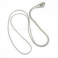 Trendy Unisex 304 Stainless Steel Coreana Chain Necklaces, with Lobster Claw Clasps, Stainless Steel Color, 19.7 inch(50cm)(NJEW-L043-51P)