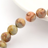 Natural Crazy Agate Round Bead Strands, 10mm, Hole: 1mm, about 19pcs/strand, 7.5 inch(G-M272-03-10mm)