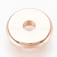 Brass Spacer Beads, Disc, Rose Gold, 4x1.6mm, Hole: 1.5mm(KK-Q738-4mm-04RG)
