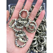 Natural Dalmatian Jasper Finger Rings, Inner Diameter: 17~20mm(WG8089A-05)