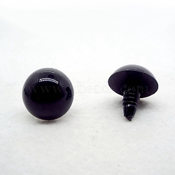 Craft Plastic Doll Eyes, Stuffed Toy Eyes, Safety Eyes, Half Round, Black, 45mm(DOLL-PW0001-070X)