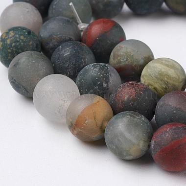Natural African Bloodstone Beads Strands(G-P295-05-8mm)-3