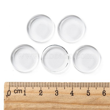 18MM Double-side Flat Round Transparent Glass Cabochons for Photo Craft Jewelry Making(X-GGLA-S601-1)-5