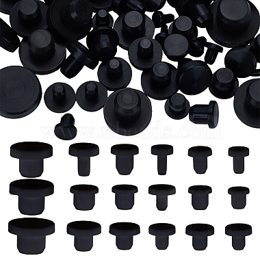 72Pcs 18 Styles Silicone End Caps(FIND-FG0004-55B)-1