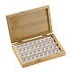 бамбуковая коробка для красок с откидной крышкой(FIND-WH0152-47)-1