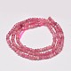 Faceted Rondelle Natural Tourmaline Bead Strands(G-F289-45)-2