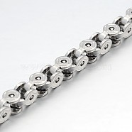304 Stainless Steel Chains, Unwelded, Stainless Steel Color, 5mm(CHS-O001-05)