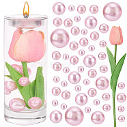 Vase Fillers for Centerpiece Floating Candles, including Imitation Leather Artificial Tulip Flower, with Plastic Imitation Pearl Undrilled/No Hole Beads, Mixed Color, Beads: 10~30mm, 96pcs, Flower: 330x68x36mm, 4pcs(AJEW-BC0003-65)