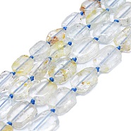 Natural Topaz Beads Strands, Nuggets, 13~17x11~13x4~6mm, Hole: 0.8mm, about 24~25pcs/strand, 16.54 inch(42cm)(G-K245-L02-01)